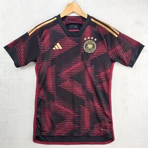 Germany Team Jersey Mens Small Away Football Red Black 2022 Adidas Blokecore